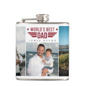 Foto Collage Flask 6 Fotos & Text Flachmann (Vorderseite)