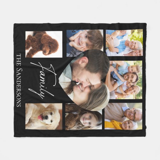 Foto Collage Fleece Blanket (Vorderseite (Horizontal))