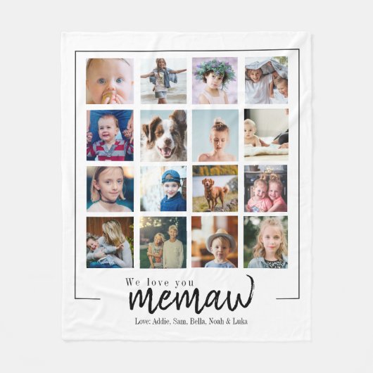 Foto-Collage Fleecedecke (Vorderseite)