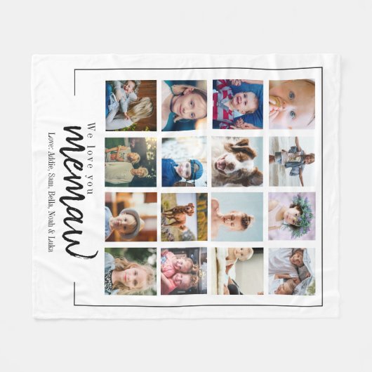 Foto-Collage Fleecedecke (Vorderseite (Horizontal))