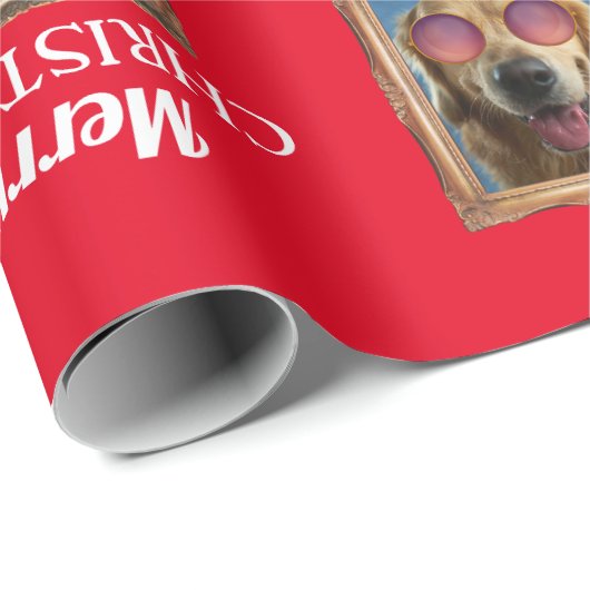 Foto Collage Frame Hunde Haustiere Weihnachten Geschenkpapier (Rolleneckpunkt)