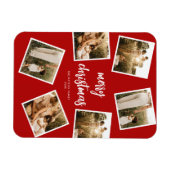 Foto Collage Frohe Weihnachten Magnet (Horizontal)