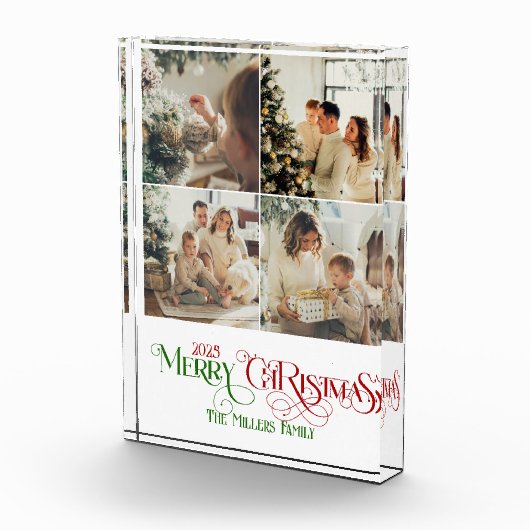 Foto Collage Frohe Weihnachts Retro Typografie (Rechts)