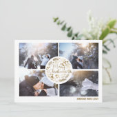 Foto Collage Frohe Weihnachtskarte Feiertagskarte (Stehend Vorderseite)