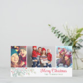 Foto Collage Frohe Weihnachtskarte Feiertagskarte (Stehend Vorderseite)