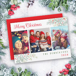 Foto Collage Frohe Weihnachtskarte Feiertagskarte