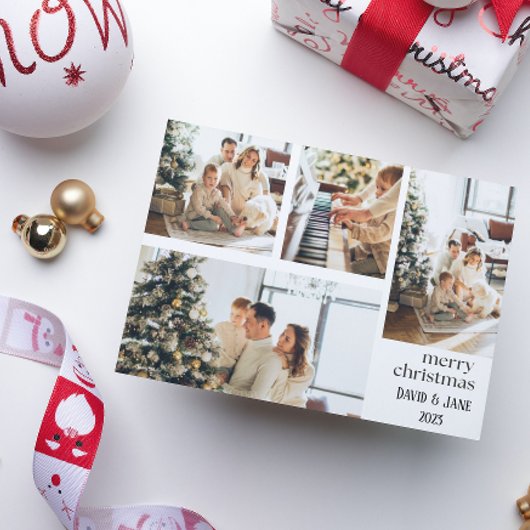Foto Collage Frohe Weihnachtskarte Feiertagskarte