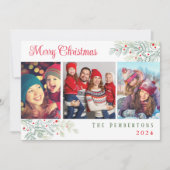 Foto Collage Frohe Weihnachtskarte Feiertagskarte (Vorderseite)