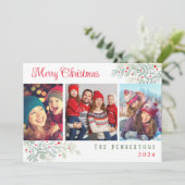 Foto Collage Frohe Weihnachtskarte Feiertagskarte (Stehend Vorderseite)