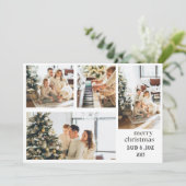 Foto Collage Frohe Weihnachtskarte Feiertagskarte (Stehend Vorderseite)