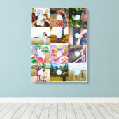 Foto-Collage Fügen Sie Ihre eigenen 12 Fotos indiv Leinwanddruck (Insitu (Holzboden))