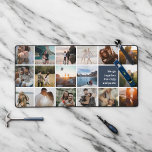 Foto Collage Funny Romantic Zitat Schreibtischunterlage<br><div class="desc">Collage Desk Mat: Feiern Sie Liebe und Erinnerungen mit unserer personalisierten Tischmatte, die speziell für Paare zugeschnitten ist! Mit einem unverwechselbaren Collage-Layout aus 17 Fotos ist es die ideale Leinwand, Ihre Reise gemeinsam zu präsentieren, von unvergesslichen Terminen bis zu gemütlichen Momenten. Und für diese Touch spielerischer Romantik? Ein dedizierter Platz...</div>