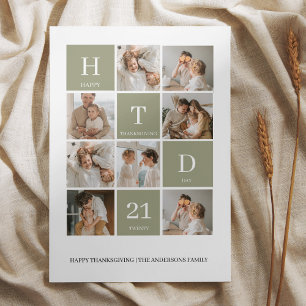 Foto Collage für benutzerdefinierte grüne Familie 