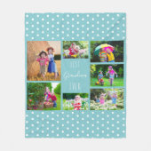 Foto Collage für die beste Oma je Sky Blue Fleecedecke (Vorderseite)