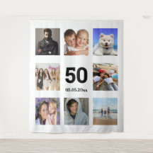 Foto-Collage für Geburtstagsparty, weißer Typ