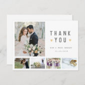 Foto Collage für Hochzeitstag dank Karte (Vorne/Hinten)