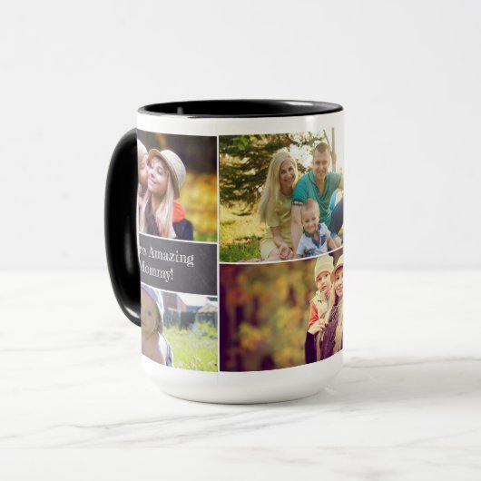 Foto-Collage für personalisierte Mama Tasse (Vorderseite Links)