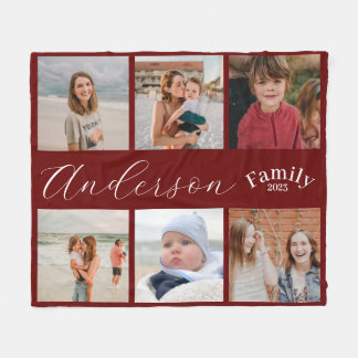 Foto-Collage für Skriptfamilie Fleece Blanket