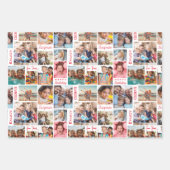 Foto Collage Geburtstag Geschenkpapier Set (Vorderseite 3)
