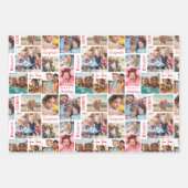 Foto Collage Geburtstag Geschenkpapier Set (Vorderseite)