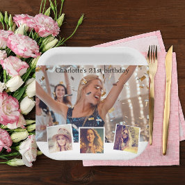 Foto-Collage Geburtstagsparty Pappteller