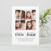 Foto Collage Gemeinsame Geburtstagseinladung Einladung (Stehend Vorderseite)