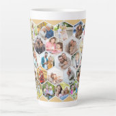 Foto Collage Geometric Hexagon 28 Picture Tall Milchtasse (Vorderseite)