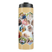Foto Collage Geometric Hexagon 28 Picture Tall Thermosbecher (Vorderseite)