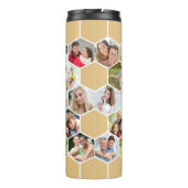 Foto Collage Geometric Hexagon 28 Picture Tall Thermosbecher (Rückseite)