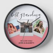 Foto Collage Geschenk für Oma Best Nana Niedlich Uhr (Vorderseite)