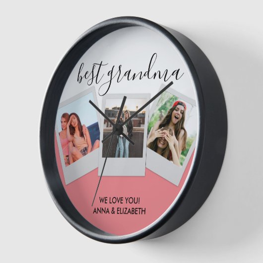 Foto Collage Geschenk für Oma Best Nana Niedlich Uhr (Winkel)