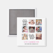 Foto Collage Geschenk Großeltern Pa Ma Magnet (Vorderseite/Rückseite)