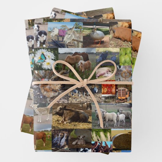 Foto-Collage, Geschenkblätter, Geschenkpapier Set (Beispiel)