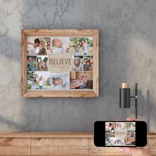 Foto Collage glaubt, glückliche Multi-Bild Poster