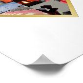 Foto Collage Gold Heart Frame Poster (Ecke)