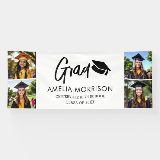 Foto Collage Graduate Class of Abschluss Banner (Horizontal)