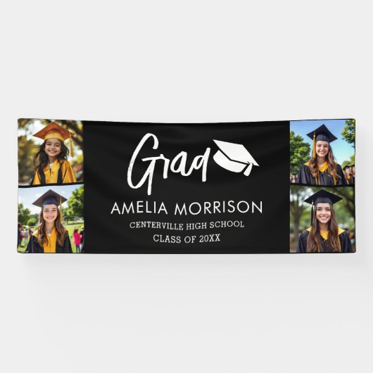 Foto Collage Graduate Class of Abschluss Banner (Horizontal)