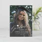 Foto Collage Graduate Skript moderne Abschluss Ankündigung (Stehend Vorderseite)