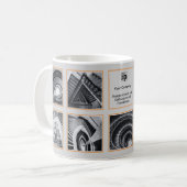 Foto Collage Gray Orange Small Business Kaffeetasse (Vorderseite Links)