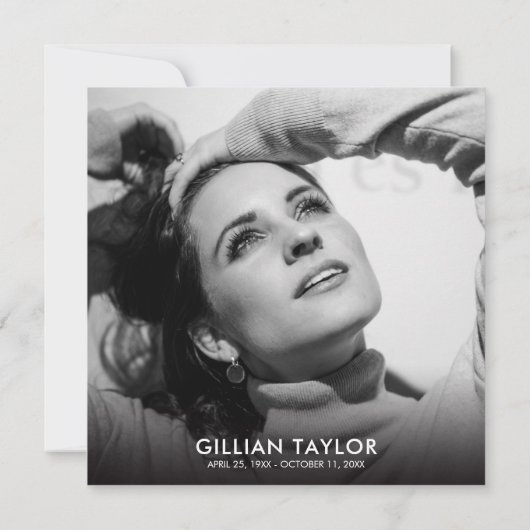 Foto Collage Grid Beerdigung Beileid Danke Karte (Rückseite)