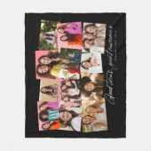 Foto Collage gute Zeiten große Erinnerungen schwar Fleecedecke (Vorderseite)