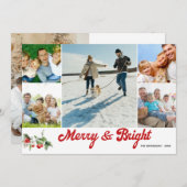 Foto-Collage Handgeschriebenes Froh und Festlich Einladung (Vorne/Hinten)