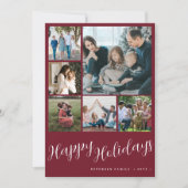 Foto Collage Happy Holidays Drehbuch Weihnachten (Vorderseite)
