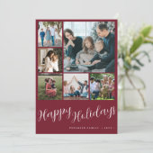 Foto Collage Happy Holidays Drehbuch Weihnachten (Stehend Vorderseite)