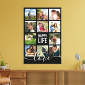 Foto Collage Happy Life and Liebe Couple's Leinwanddruck (Insitu (Wohnzimmer))