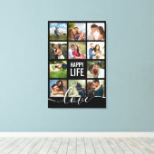 Foto Collage Happy Life and Liebe Couple's Leinwanddruck (Insitu (Holzboden))