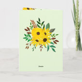 Foto Collage Happy Mother's Day" Sonnenblume Karte (Rückseite)