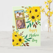 Foto Collage Happy Mother's Day" Sonnenblume Karte (Gelbe Blume)