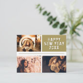 Foto Collage Happy Neues Jahr 2023 Postkarte (Stehend Vorderseite)