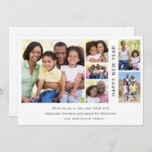 Foto Collage Happy New Year Feiertagskarte (Vorne/Hinten)